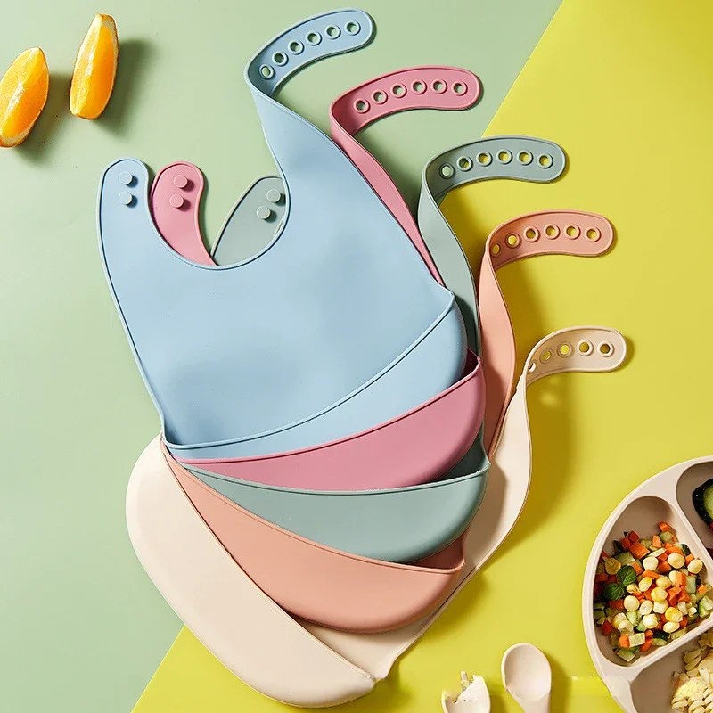 Waterproof Baby Bibs Silicone - 1 Buah Bib Silikon Bayi Anti