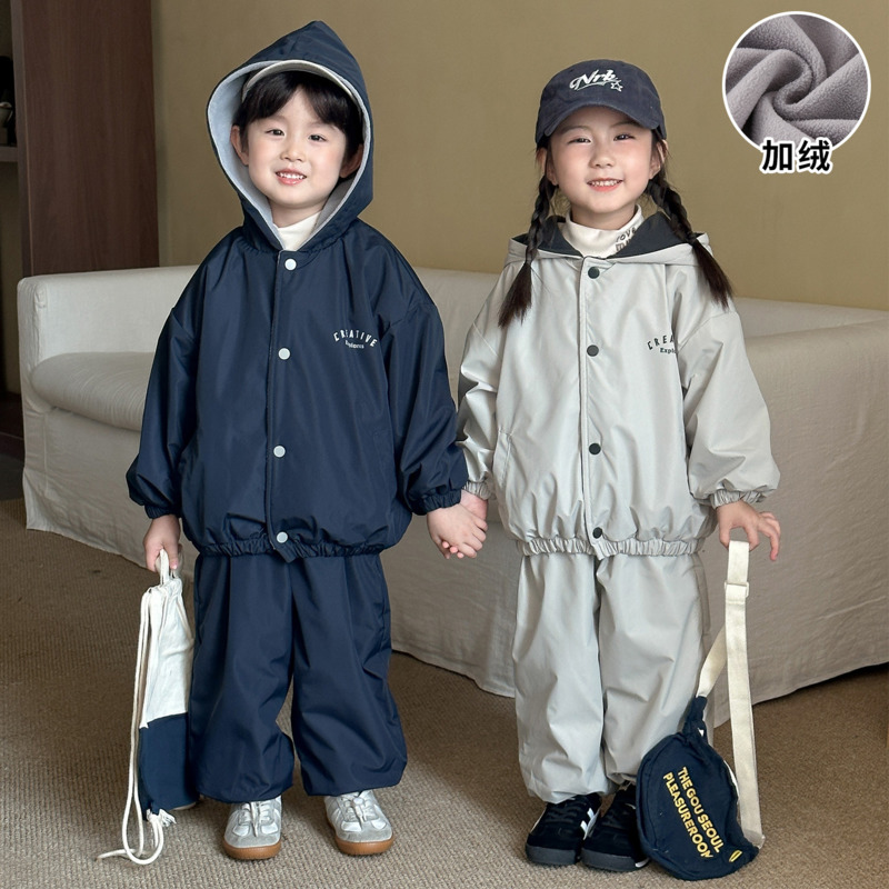 Toddler Boy Winter Fleece Jacket - Setelan Hoodie Anak Laki-laki Perempuan 2