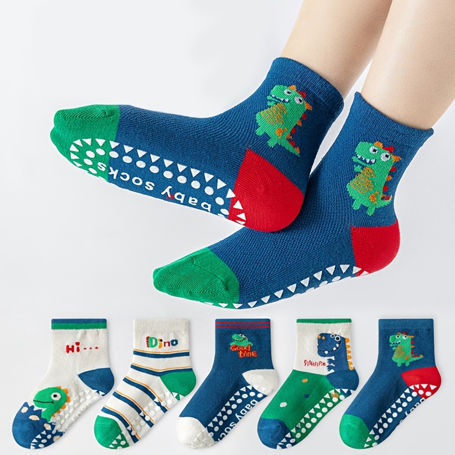 Unisex Baby Socks Non Slip - 5 Pasang Kaus Kaki Lantai Kaus