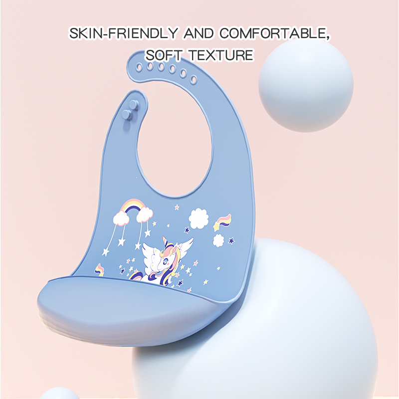 Waterproof Baby Bibs Silicone - Celemek Bayi Silikon untuk Bayi &