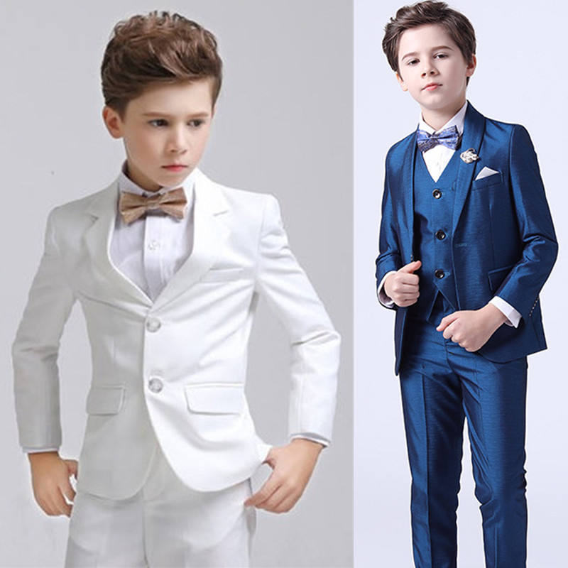 Baby Boy Suit Set Baptism - Celana rompi Blazer putih anak laki-laki
