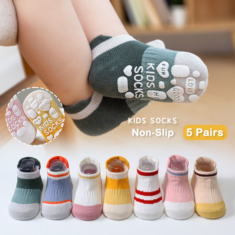 Unisex Baby Socks Non Slip - Kaus kaki anti selip anak-anak, 5