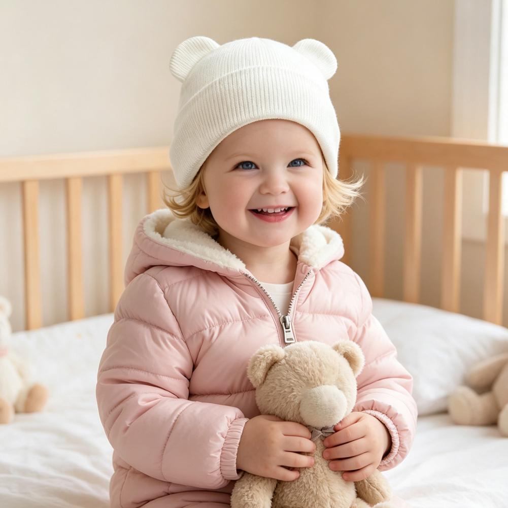 Topi Rajut Bayi Musim Dingin,  - Infant Beanie Hat With Ears ulasan dan harga