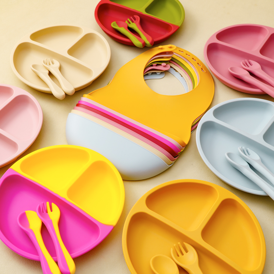 Set peralatan makan silikon ba - Waterproof Baby Bibs Silicone ulasan dan harga