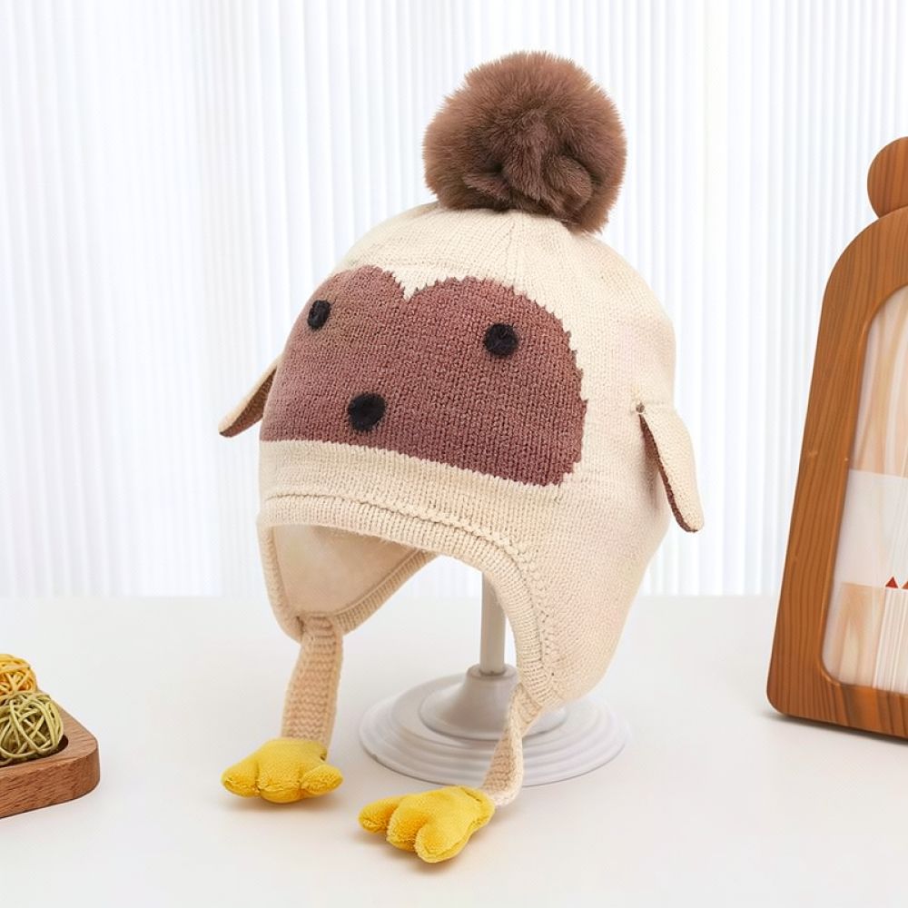 Topi Rajut Lucu dengan Penutup - Infant Beanie Hat With Ears ulasan dan harga