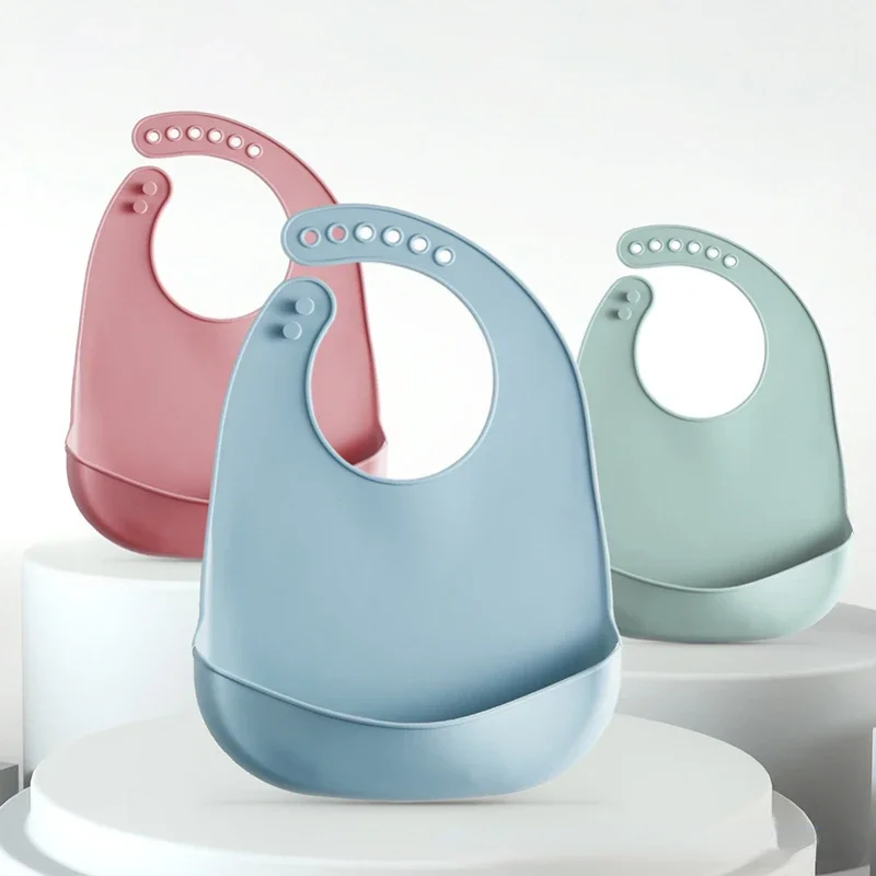 1 Buah Bib Silikon Bayi Anti A - Waterproof Baby Bibs Silicone ulasan dan harga