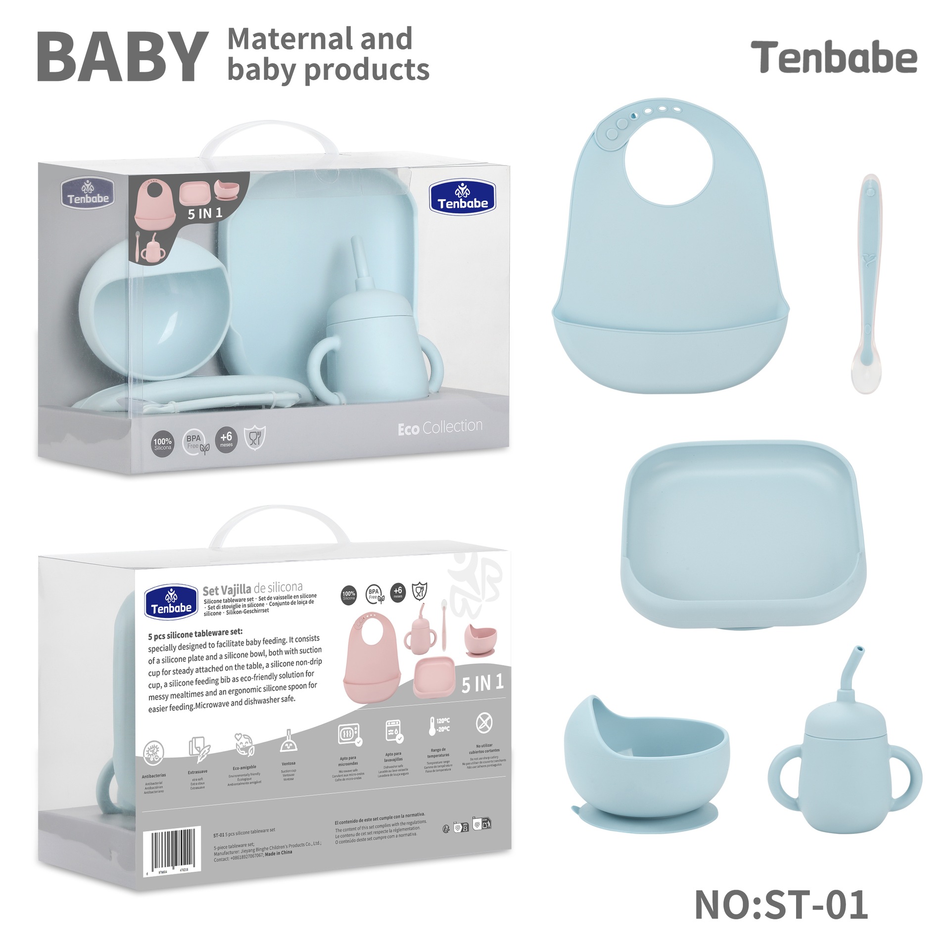 Set Peralatan Makan Bayi Silik - Waterproof Baby Bibs Silicone ulasan dan harga