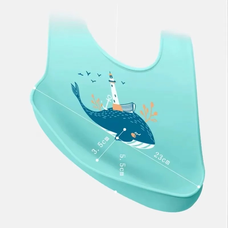 PANGDUBE Celemek Bayi Silikon  - Waterproof Baby Bibs Silicone ulasan dan harga