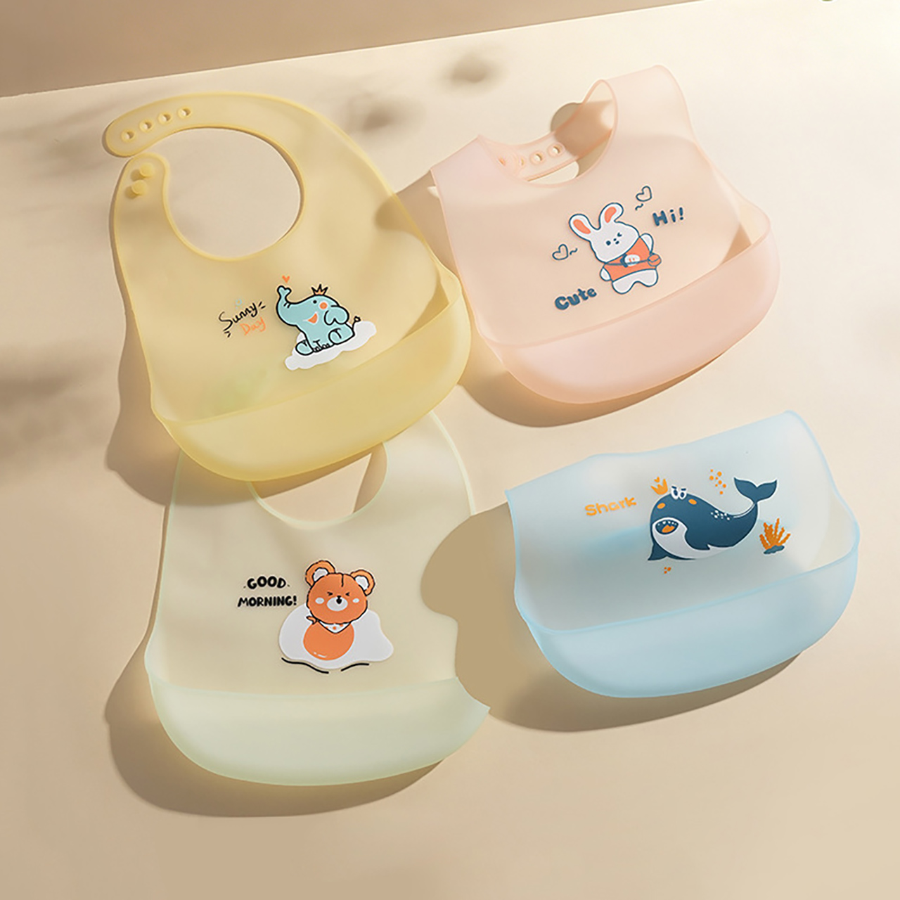 Celemek Silikon Bayi 0-1 Tahun - Waterproof Baby Bibs Silicone ulasan dan harga