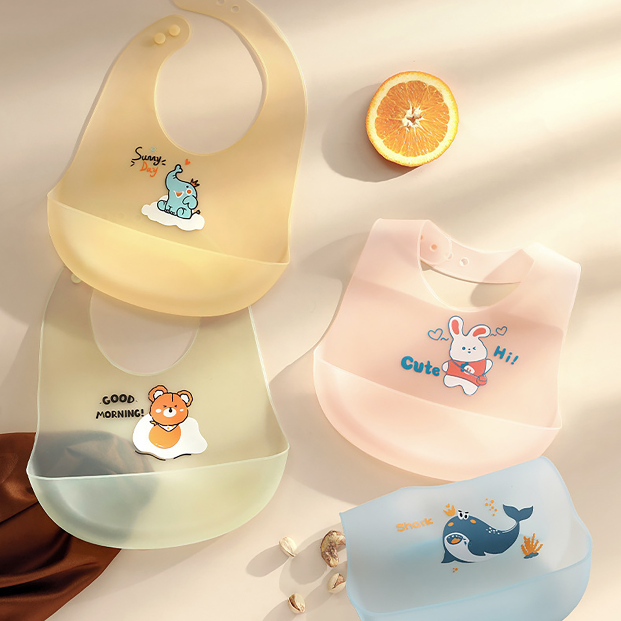 Celemek Silikon Bayi 0-1 Tahun - Waterproof Baby Bibs Silicone ulasan dan harga