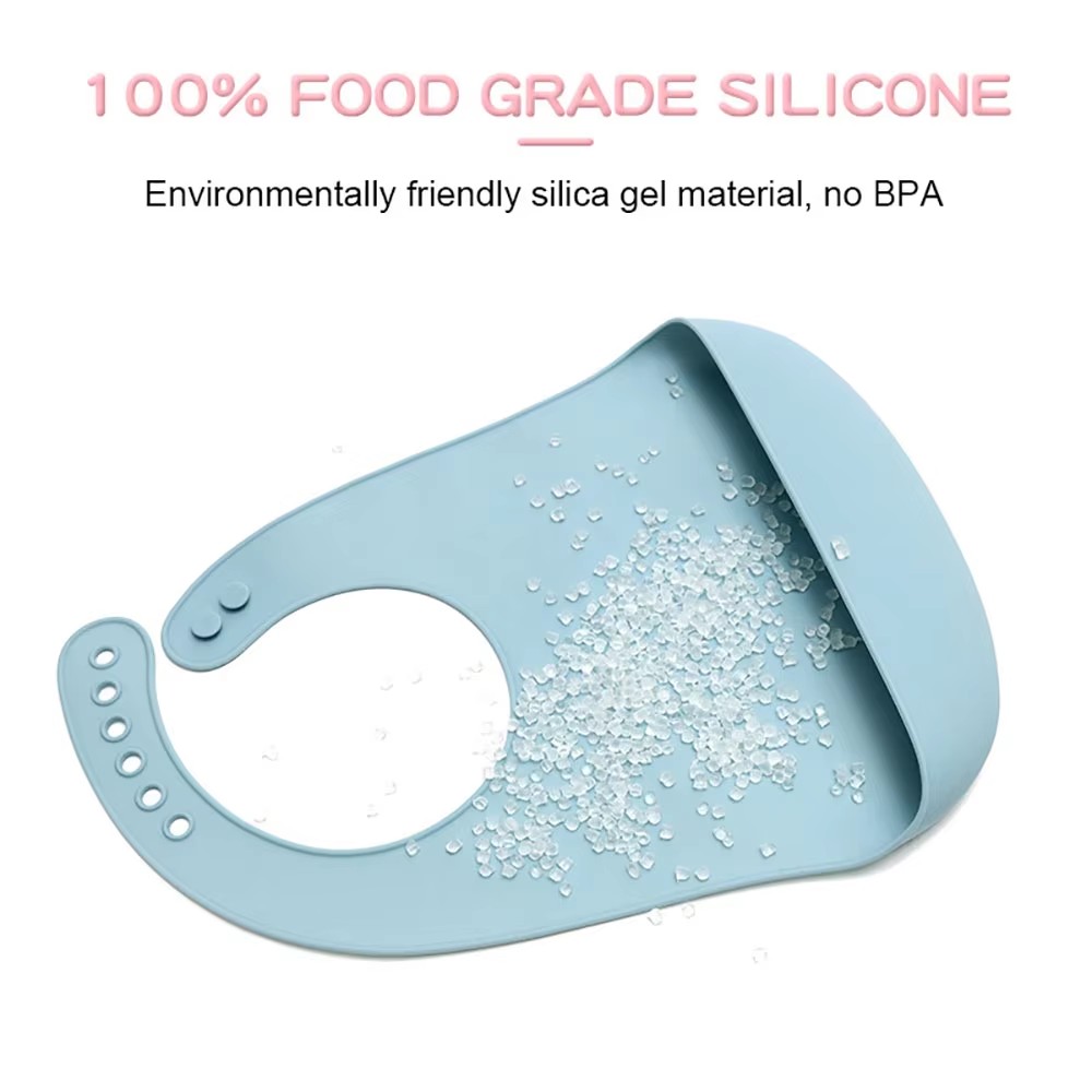 1Pcs Bib Makan Bayi Silikon Fo - Waterproof Baby Bibs Silicone ulasan dan harga